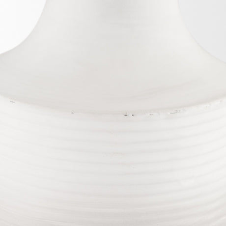 Toru Medium White w/ Grey Ombre Metal Vase by Mercana at Eve Furniture