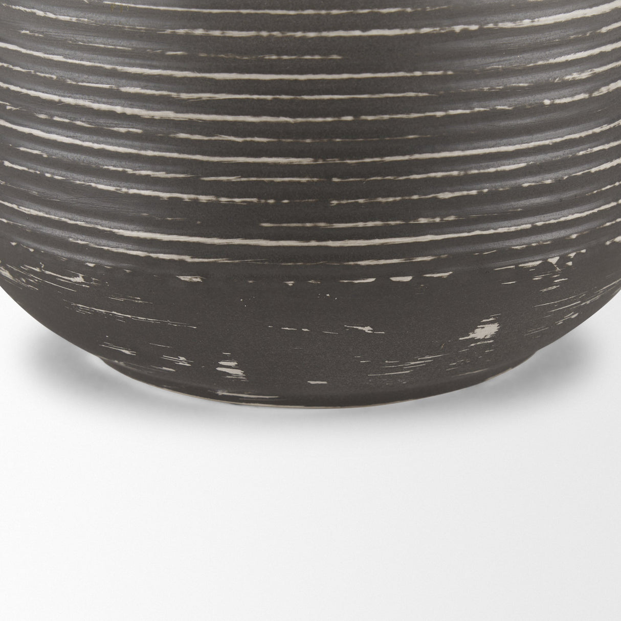 Toru Medium White w/ Grey Ombre Metal Vase by Mercana at Eve Furniture