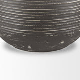 Toru Medium White w/ Grey Ombre Metal Vase by Mercana at Eve Furniture