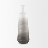 Toru Tall White w/ Grey Ombre Metal Vase by Mercana at Eve Furniture