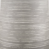 Toru Tall White w/ Grey Ombre Metal Vase by Mercana at Eve Furniture