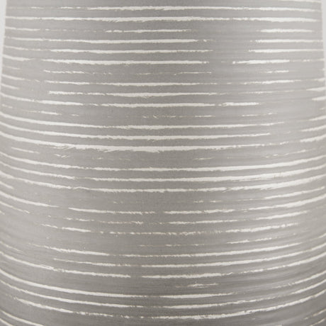 Toru Tall White w/ Grey Ombre Metal Vase by Mercana at Eve Furniture