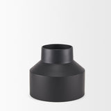 Tosca Medium Matte Black Metal Vase by Mercana at Eve Furniture