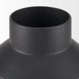 Tosca Medium Matte Black Metal Vase by Mercana at Eve Furniture