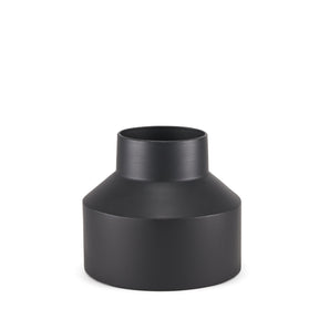Tosca Medium Matte Black Metal Vase by Mercana at Eve Furniture
