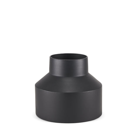 Tosca Medium Matte Black Metal Vase by Mercana at Eve Furniture