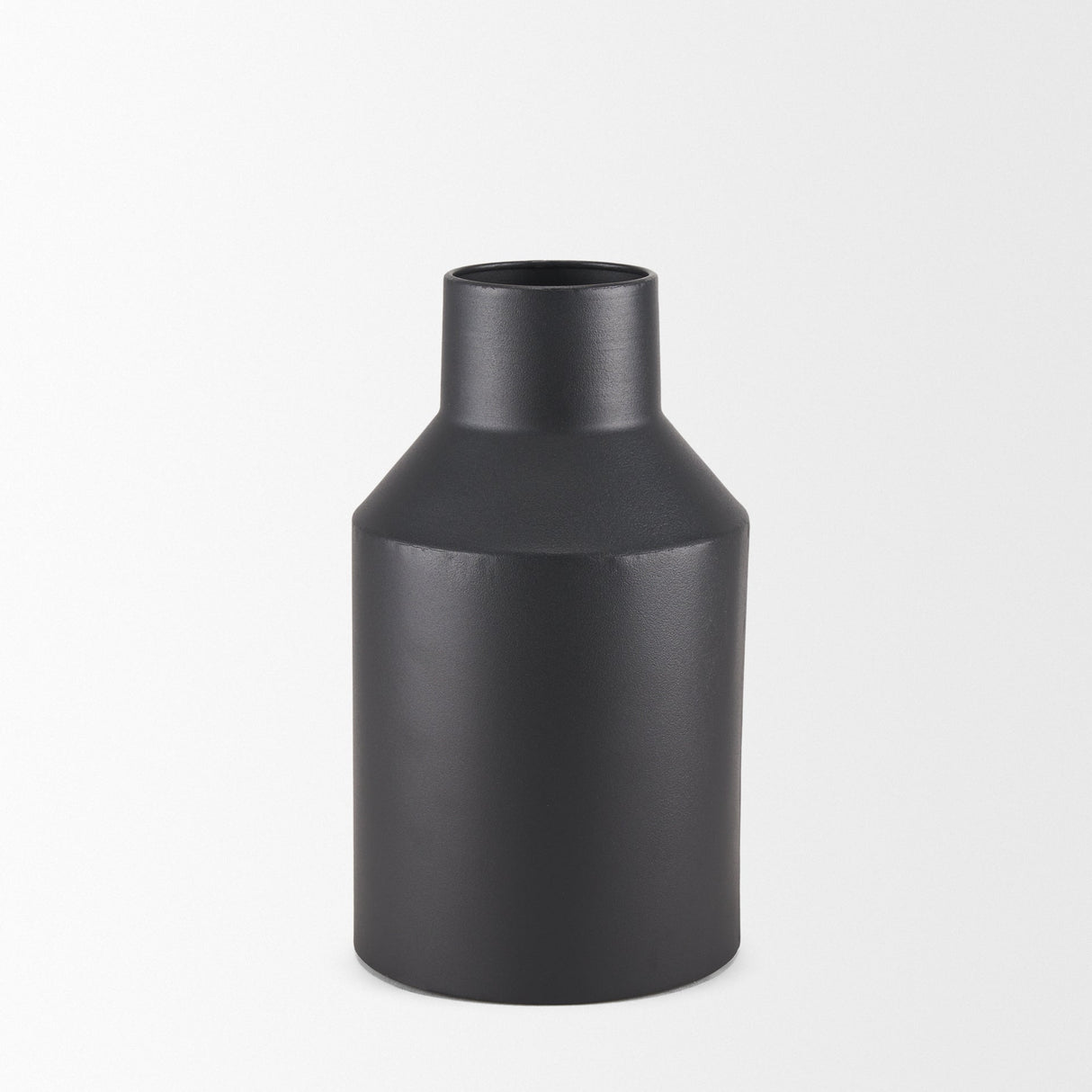 Tosca Small Matte Black Metal Vase by Mercana at Eve Furniture
