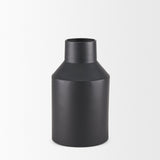Tosca Small Matte Black Metal Vase by Mercana at Eve Furniture