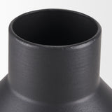 Tosca Small Matte Black Metal Vase by Mercana at Eve Furniture