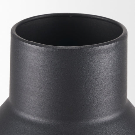 Tosca Tall Matte Black Metal Vase by Mercana at Eve Furniture