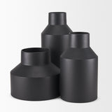 Tosca Tall Matte Black Metal Vase by Mercana at Eve Furniture