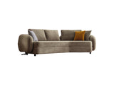 Toscana 4-pieces (4 Seater Sofa & 3 Seater Sofa & 2 Chair) Livingroom Set Orange - Green by Furnia at Eve Furniture