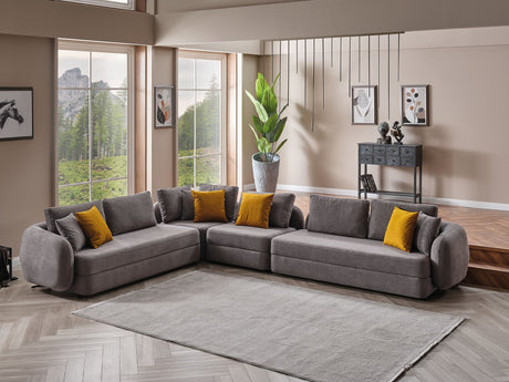 Toscana Modular Sectional Sofa Grey by Furnia at Eve Furniture