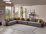 Toscana Modular Sectional Sofa Grey by Furnia at Eve Furniture