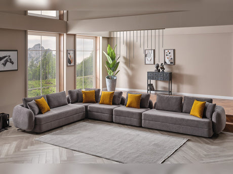 Toscana Modular Sectional Sofa Grey by Furnia at Eve Furniture