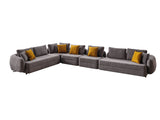 Toscana Modular Sectional Sofa Grey by Furnia at Eve Furniture