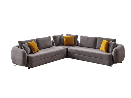 Toscana Modular Sectional Sofa Grey by Furnia at Eve Furniture