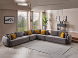 Toscana Modular Sectional Sofa Grey by Furnia at Eve Furniture