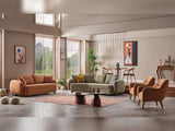 Toscana Orange Stationary 3 Seater Sofa by Furnia at Eve Furniture