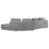 Toscano 134-inch Upholstered Sectional Sofa Grey