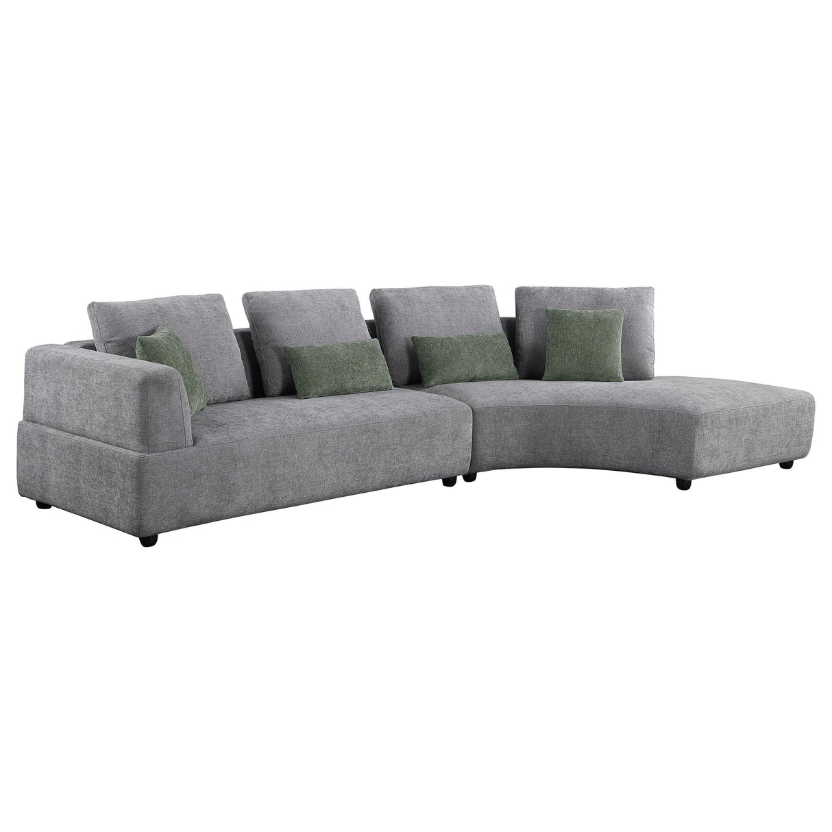 Toscano 134-inch Upholstered Sectional Sofa Grey by Coaster at Eve Furniture