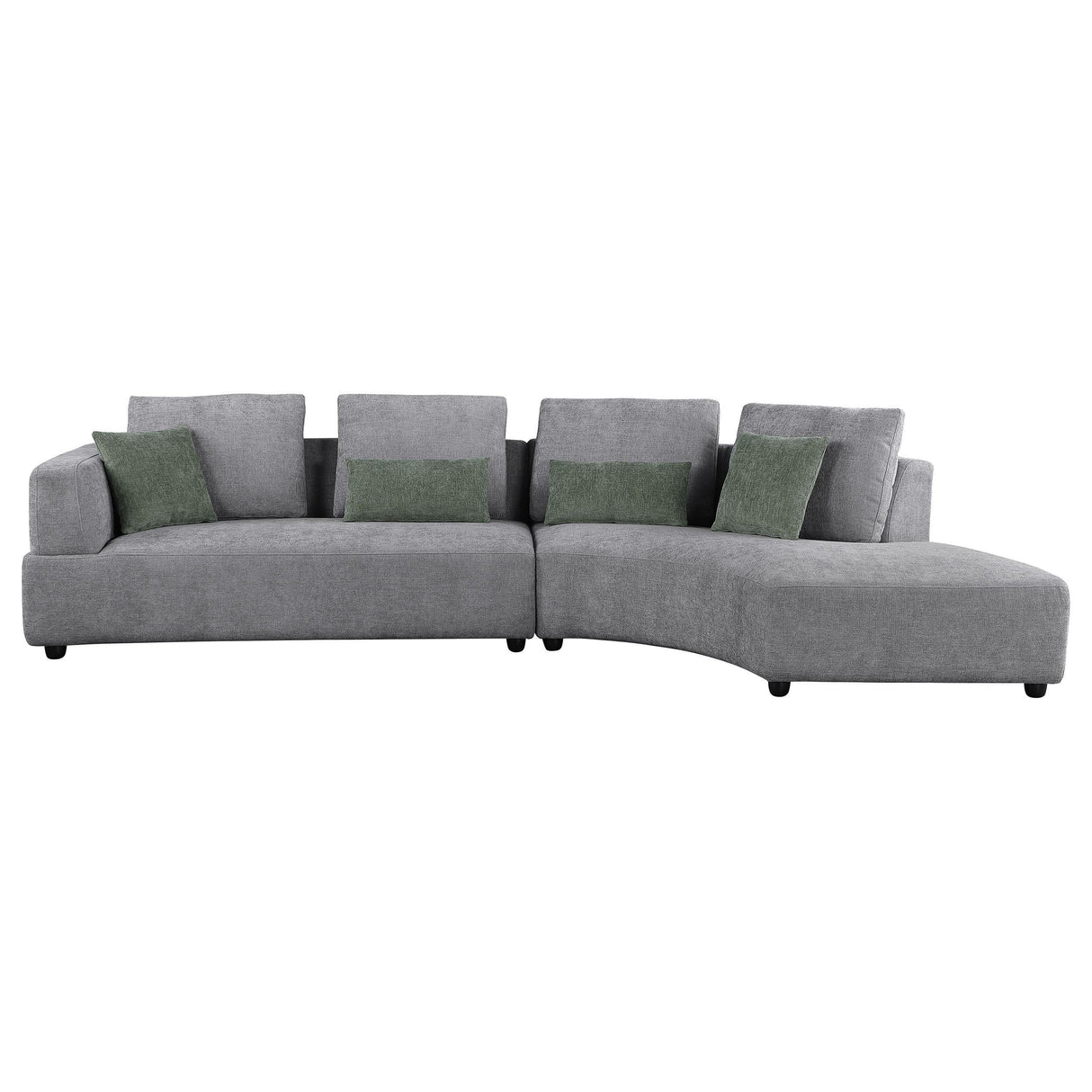 Toscano 134-inch Upholstered Sectional Sofa Grey by Coaster at Eve Furniture