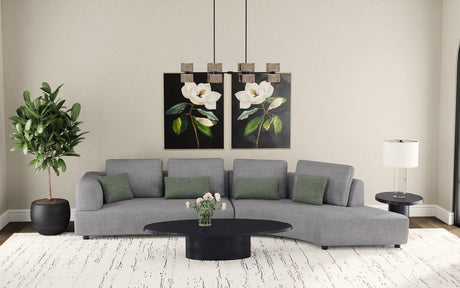 Toscano 134-inch Upholstered Sectional Sofa Grey by Coaster at Eve Furniture