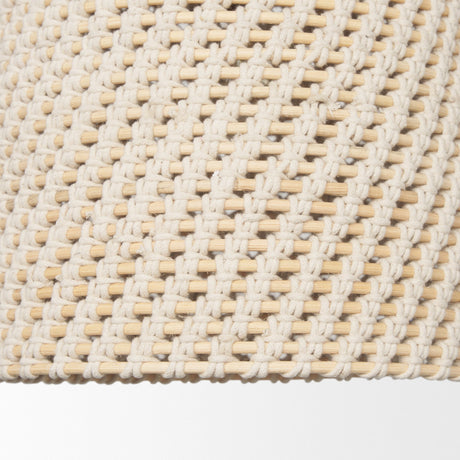 Tosha 1-Light Cotton Rope Bell Pendant by Mercana at Eve Furniture