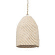 Tosha 1-Light Cotton Rope Bell Pendant by Mercana at Eve Furniture