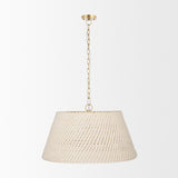 Tosha 1-Light Tapered Cotton Rope Drum Pendant by Mercana at Eve Furniture