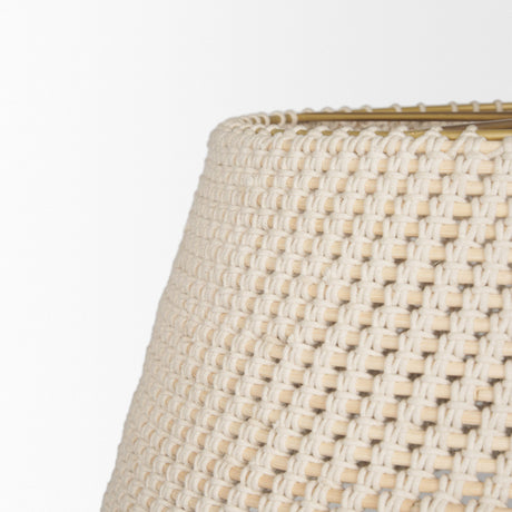 Tosha 1-Light Tapered Cotton Rope Drum Pendant by Mercana at Eve Furniture