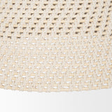 Tosha 1-Light Tapered Cotton Rope Drum Pendant by Mercana at Eve Furniture