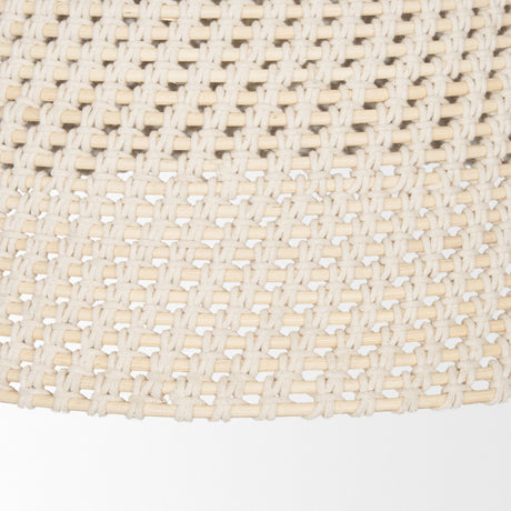Tosha 1-Light Tapered Cotton Rope Drum Pendant by Mercana at Eve Furniture