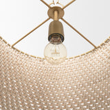 Tosha 1-Light Tapered Cotton Rope Drum Pendant by Mercana at Eve Furniture