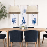 Tosha 1-Light Tapered Cotton Rope Drum Pendant by Mercana at Eve Furniture