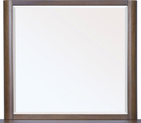 Totes English Walnut Beveled Glass Wall or Dresser Mirror by Modus Furniture at Eve Furniture