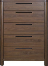 Totes English Walnut Five Drawer Chest by Modus Furniture at Eve Furniture