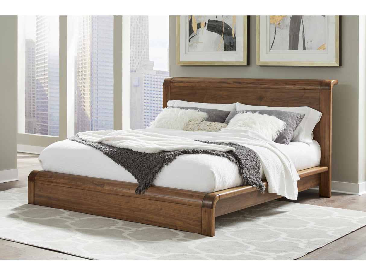 Totes English Walnut Full Platform Bed by Modus Furniture at Eve Furniture