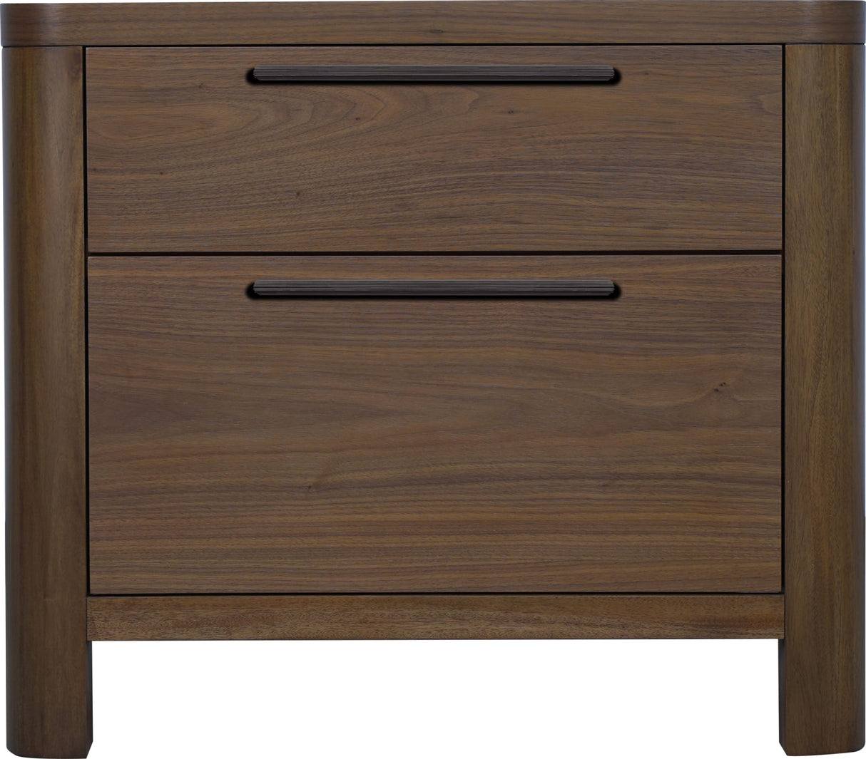 Totes English Walnut Two Drawer Nightstand by Modus Furniture at Eve Furniture