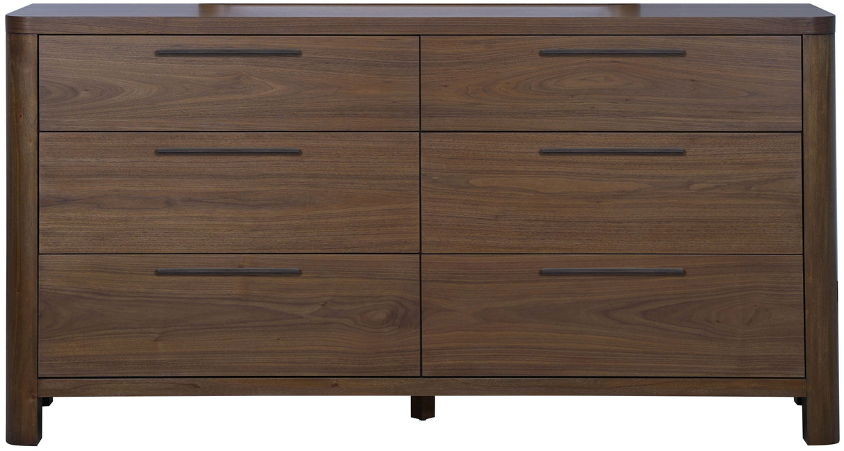 Totes Six Drawer Dresser in English Walnut by Modus Furniture at Eve Furniture
