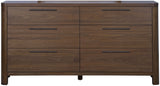 Totes Six Drawer Dresser in English Walnut by Modus Furniture at Eve Furniture