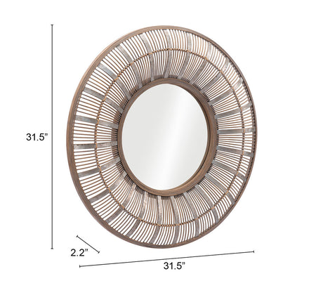 Toto Antique Brown Mirror by Zuomod at Eve Furniture