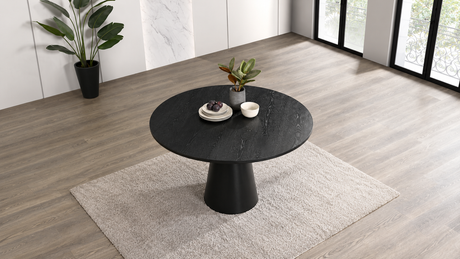 Tottenham Black 48" Round Dining Table by Furniture of America at Eve Furniture
