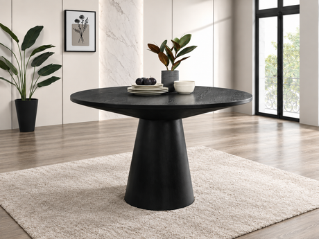 Tottenham Black 48" Round Dining Table by Furniture of America at Eve Furniture