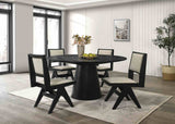 Tottenham Black 59" Round Dining Table