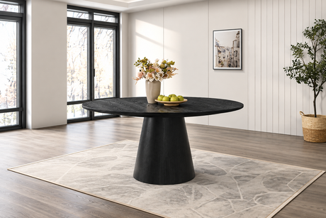 Tottenham Black 59" Round Dining Table by Furniture of America at Eve Furniture