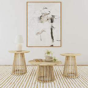 Touhy Natural Mango 3-Piece Round Coffee and End Table Set by Coaster at Eve Furniture