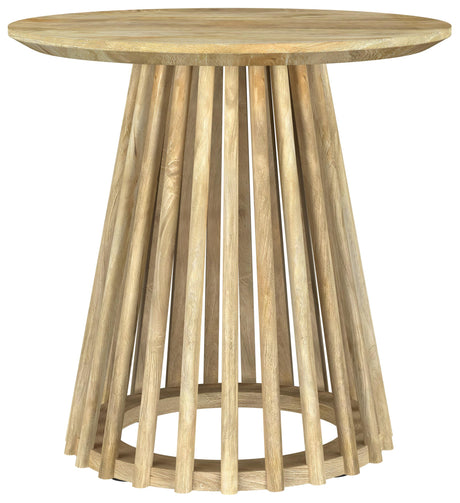 Touhy Natural Mango Round Solid Wood End Table by Coaster at Eve Furniture