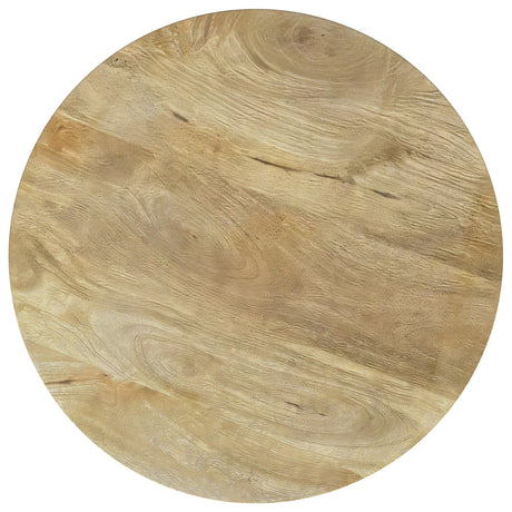 Touhy Natural Mango Round Solid Wood End Table by Coaster at Eve Furniture
