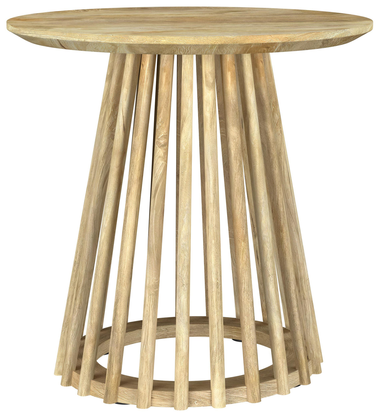 Touhy Natural Mango Round Solid Wood End Table by Coaster at Eve Furniture